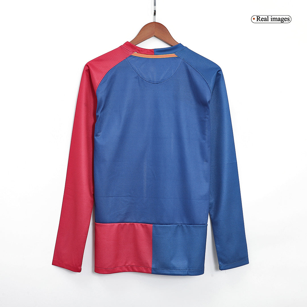 Retro Barcelone Domicile Maillot Manches Longues 2008/09 - UCL Final
