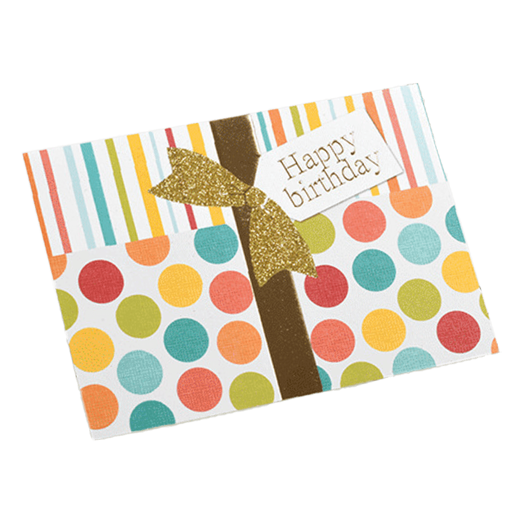 Custom Bow Birthday Card Color