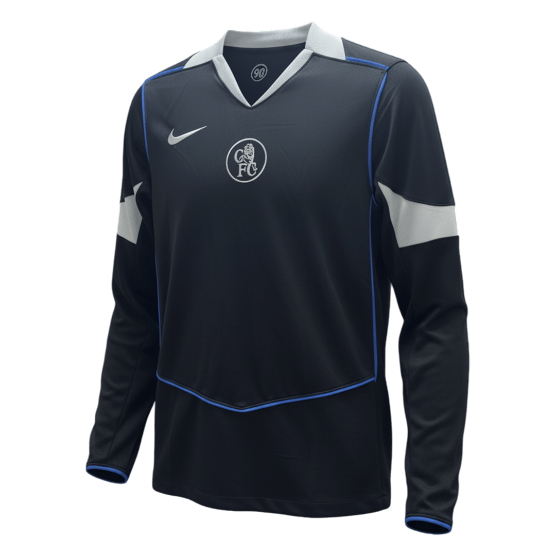 Chelsea Maillot Manches Longues 2025/26 Noir Grande Taille