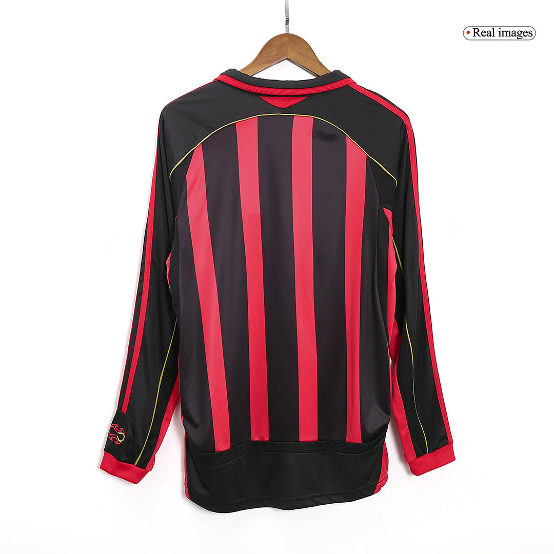 Retro Milan AC Domicile Maillot Manches Longues 2006/07