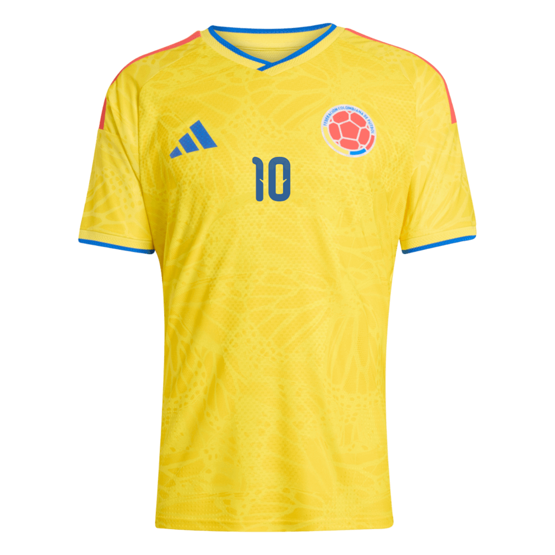 JAMES #10 Colombie Domicile Maillot Coupe du Monde 2026 Jaune Joueur