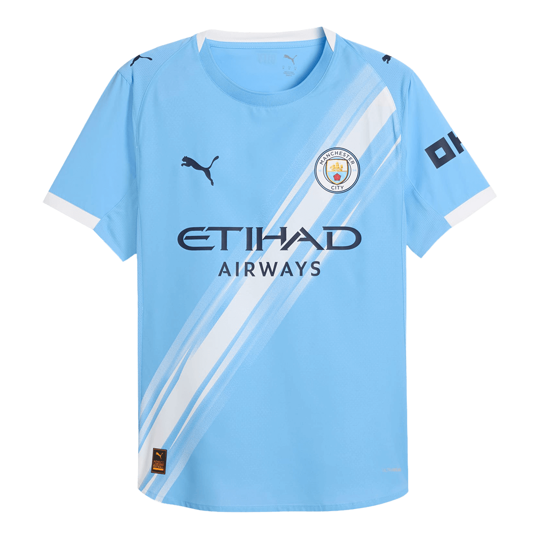 REIJNDERS #4 Manchester City Thuistenue 2025/26 Blauw Speler