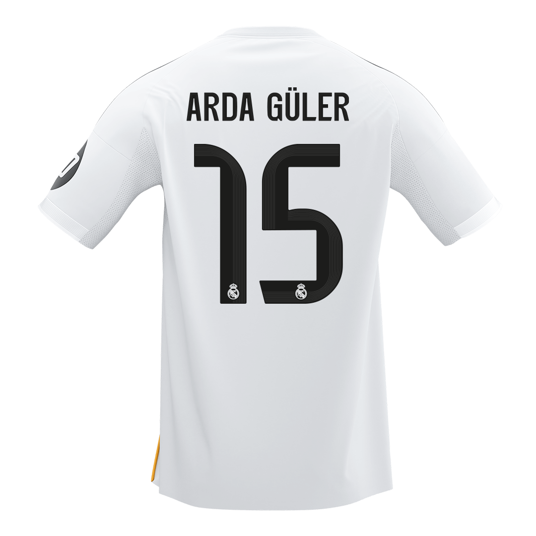 ARDA GÜLER #15 Real Madrid Domicile Maillot 2025/26 Blanc