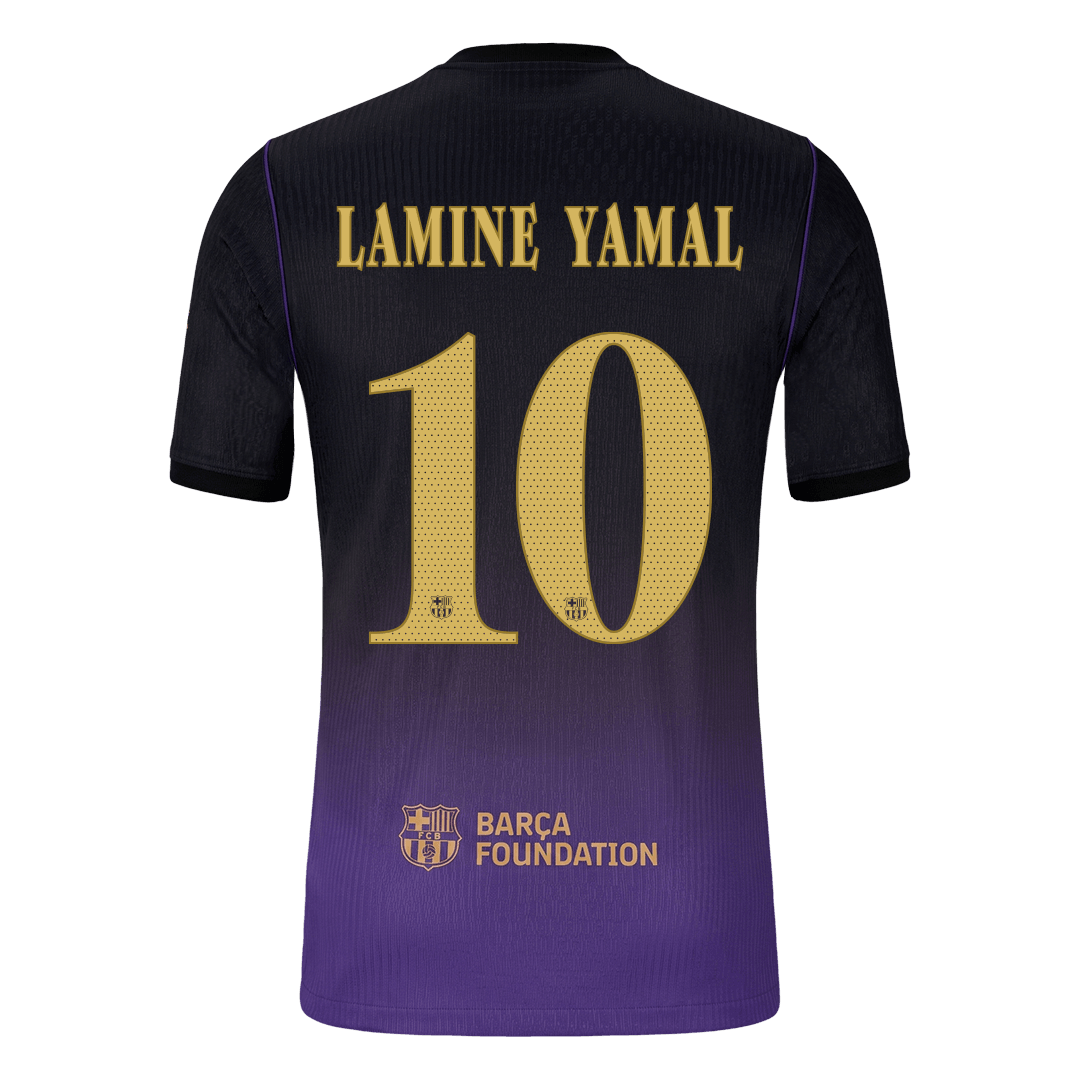 LAMINE YAMAL #10 Barcelone Extérieur Maillot 2026/27 Black/Purple Joueur - UCL