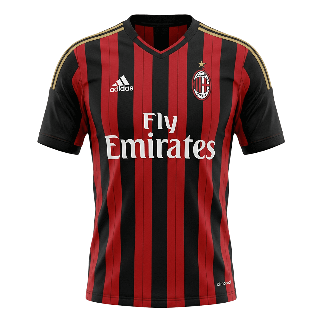 Retro AC Milan Domicile Maillot 2013/14 Rouge&Noir