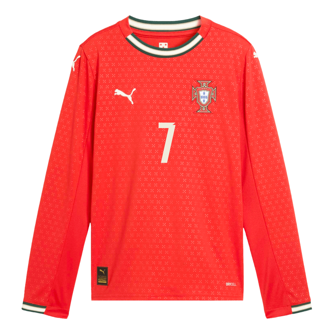 RONALDO #7 Portugal Thuisshirt Lange Mouwen 2025