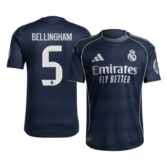 BELLINGHAM #5 Real Madrid Extérieur Maillot 2025/26 Authentique