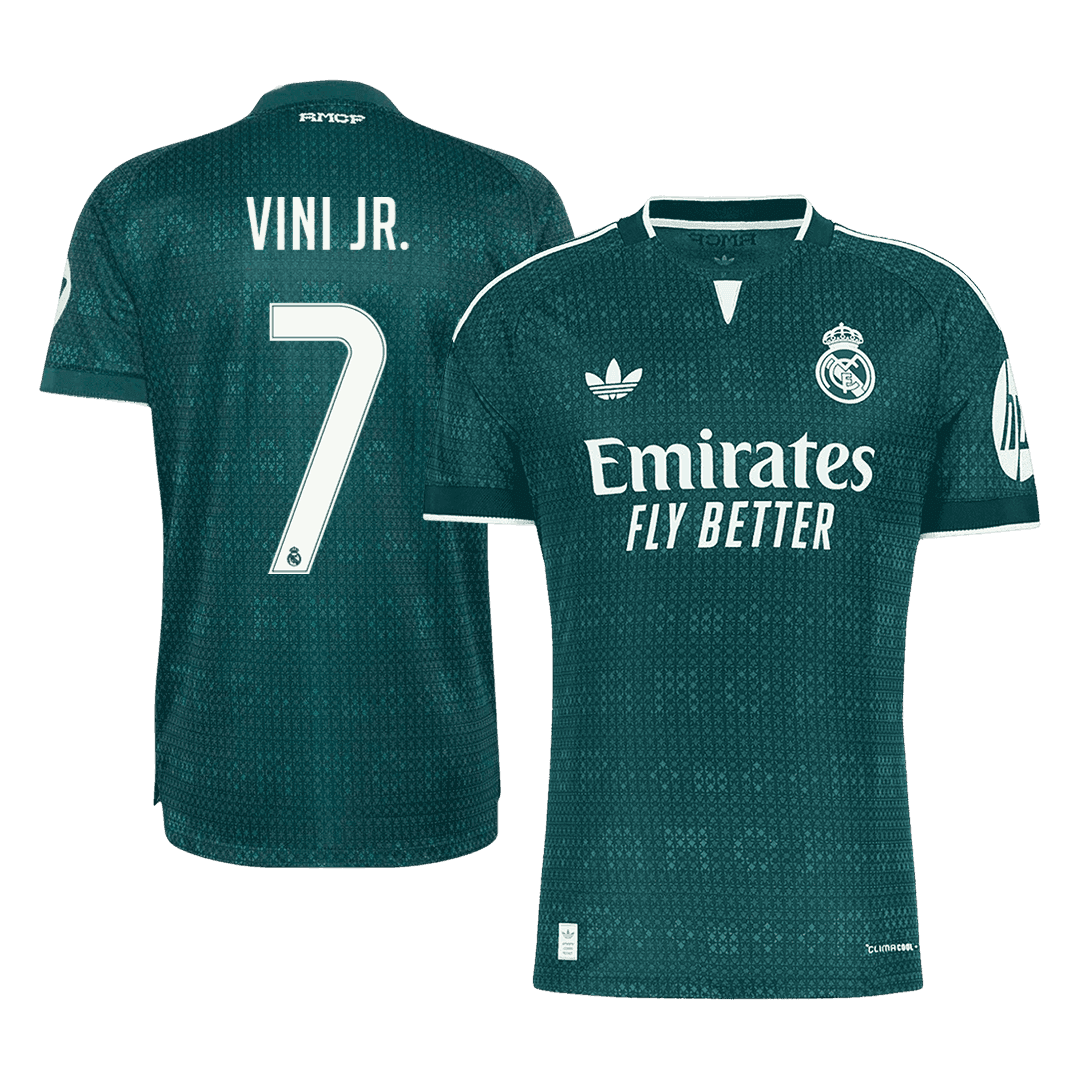 VINI JR. #7 Real Madrid Extérieur Maillot 2026/27 Vert Joueur