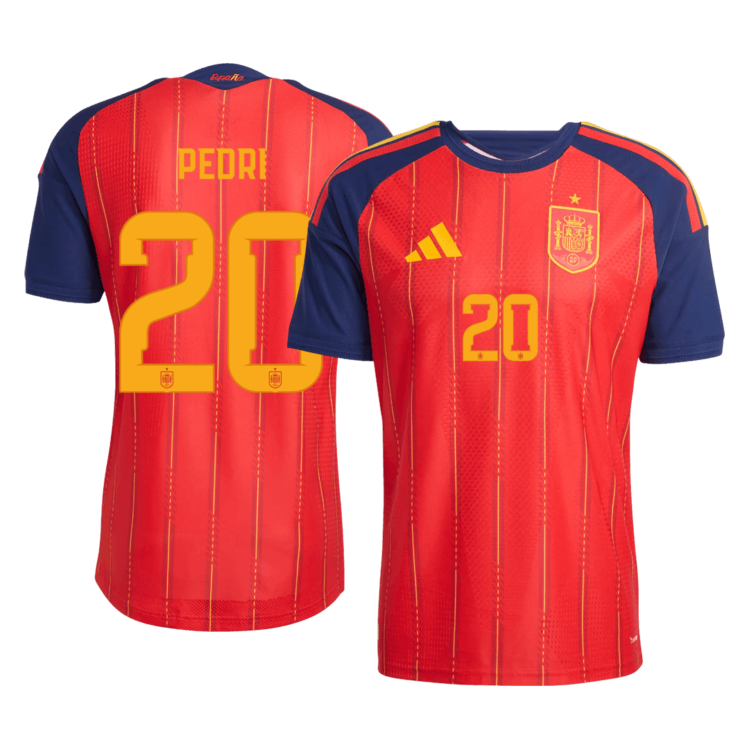 PEDRI #20 Espagne Domicile Maillot - Coupe du Monde 2026 Rouge Joueur