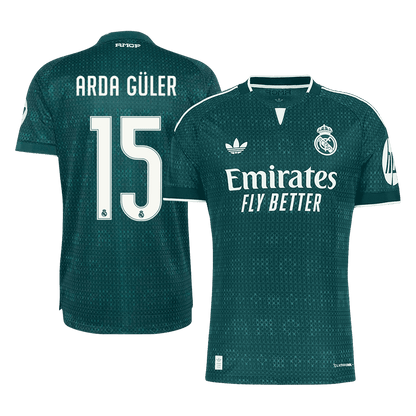 ARDA GÜLER #15 Real Madrid Extérieur Maillot 2026/27 Vert Joueur