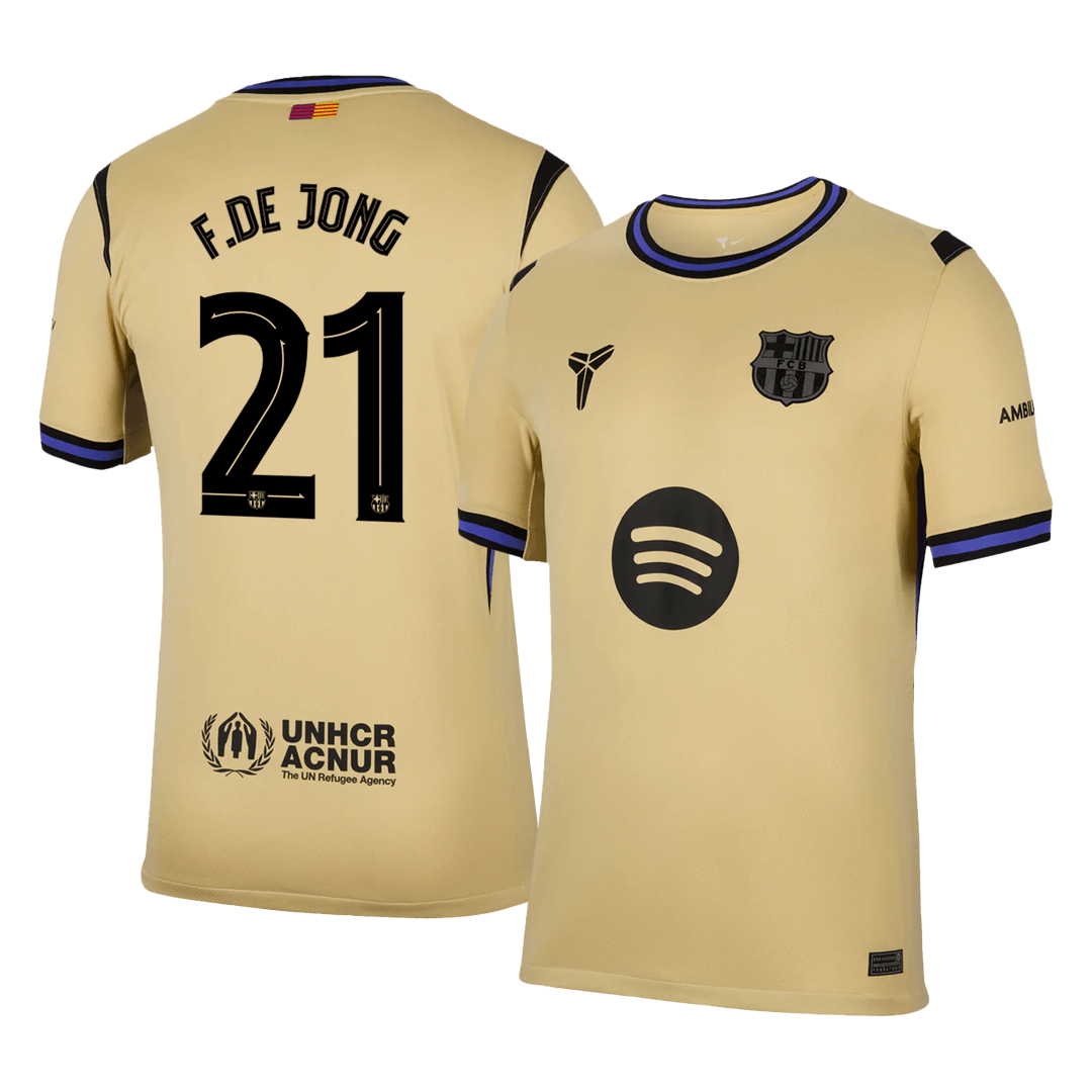 F.DE JONG #21 Barcelona Uit Thuisshirt 2025/26 Geel - UCL