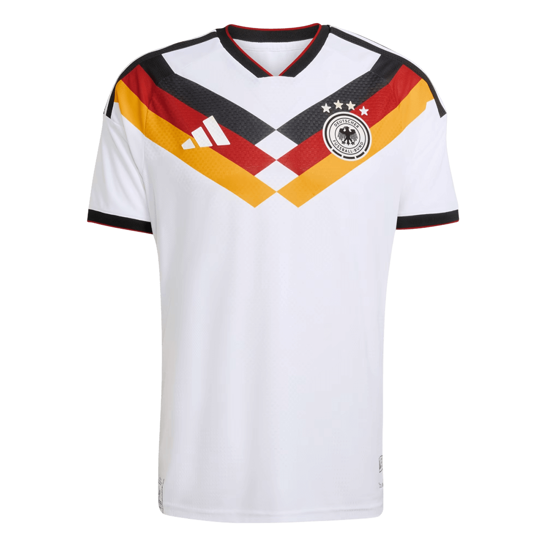 Duitsland Thuisshirt Wereldkampioenschap 2026 Wit Speler Grote Maat