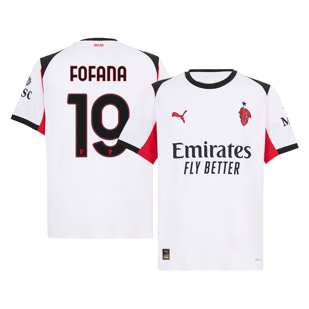 FOFANA #19 AC Milan Extérieur Maillot 2025/26 Blanc