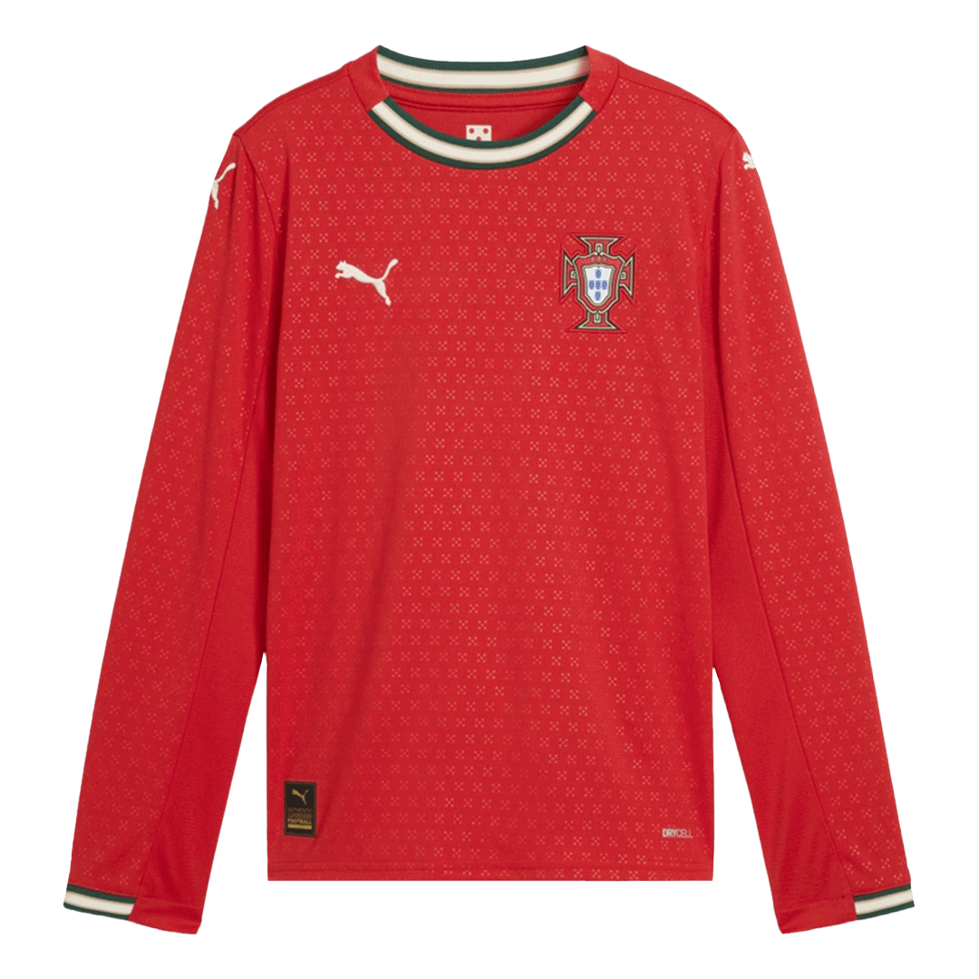 Portugal Thuisshirt Lange Mouwen 2025 Grote Maten