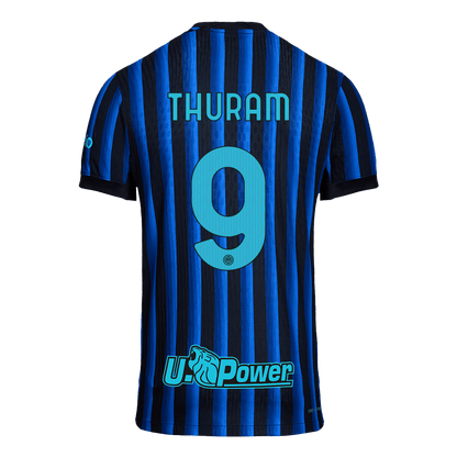 THURAM #9 Inter Milan Thuisshirt 2025/26 Blauw&Zwart Authentiek