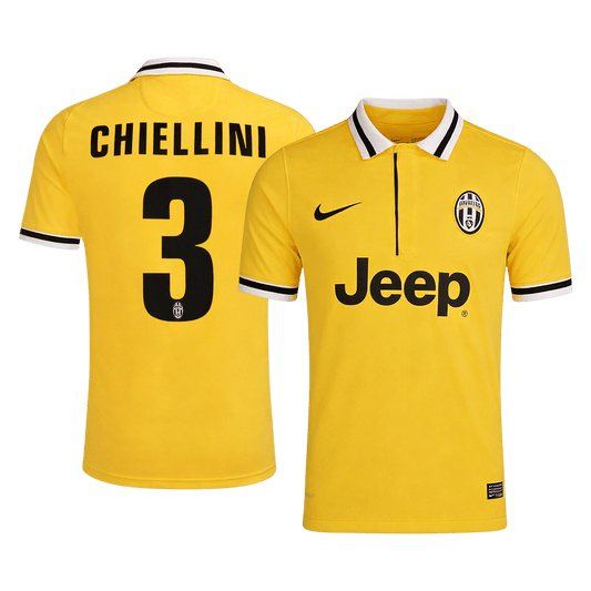 Retro CHIELLINI #3 Juventus Uit Thuisshirt 2013/14 Geel