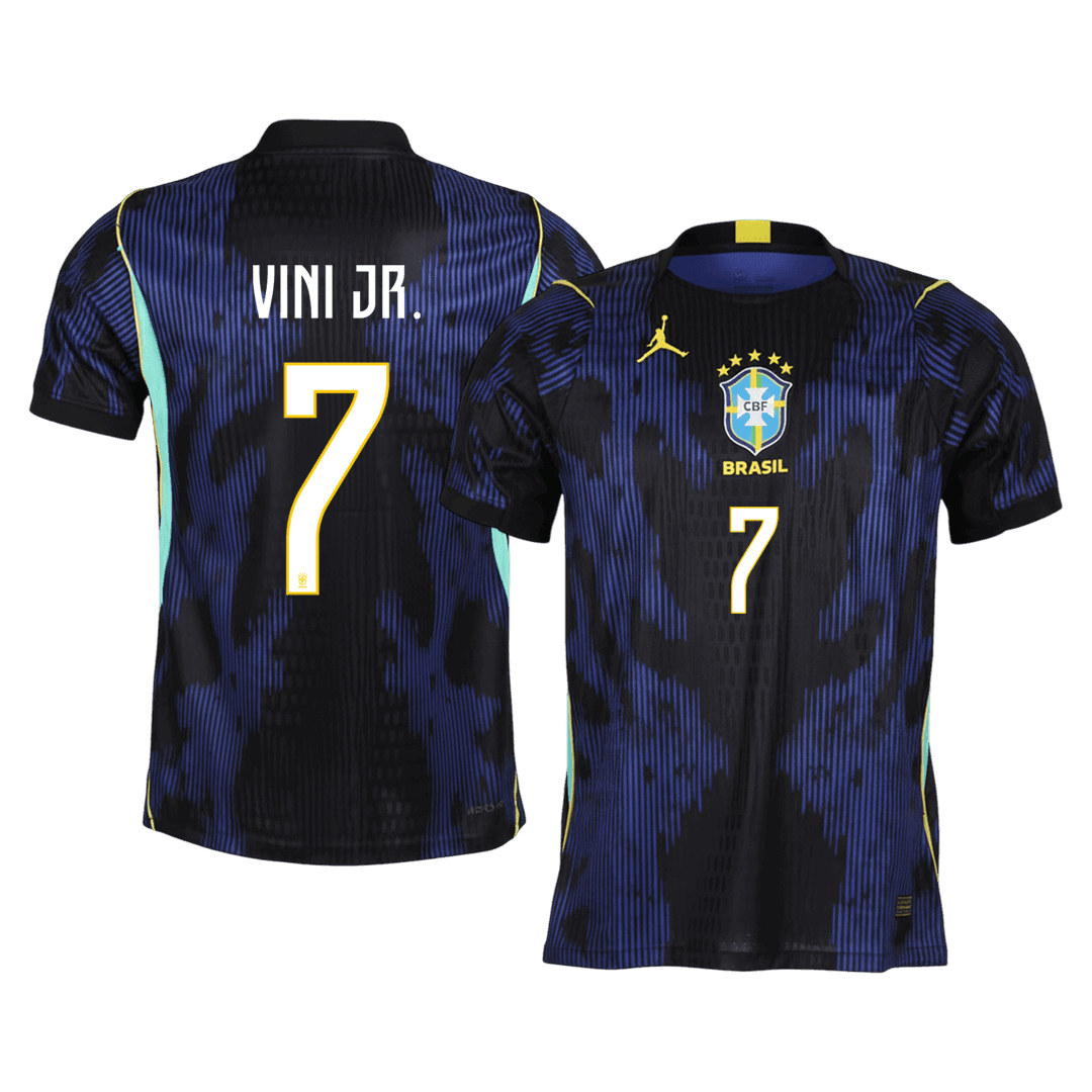 VINI JR. #7 Brésil Extérieur Maillot - Coupe du Monde 2026 Bleu marine Joueur