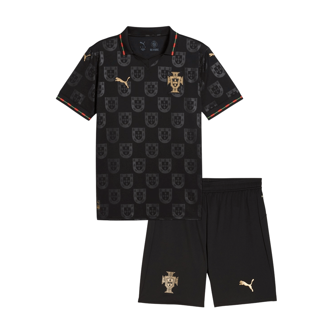 Portugal Maillot Kit Coupe du Monde 2026 Junior Noir