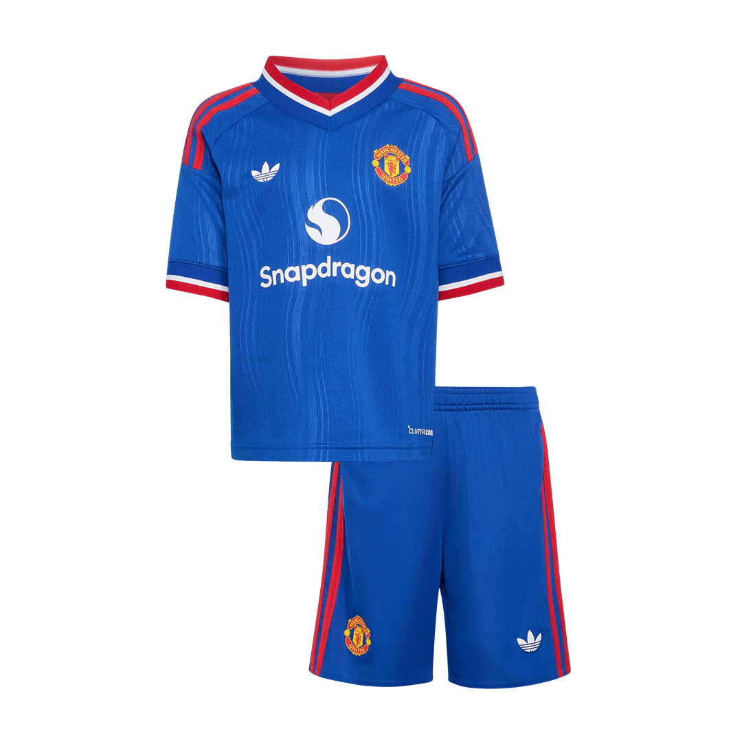 Manchester United Extérieur Maillot Kit 2026/27 Junior Bleu