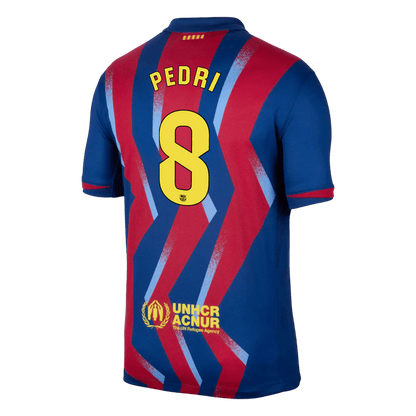 PEDRI #8 Barcelona Vierde Thuisshirt 2025/26 Rood&Blauw
