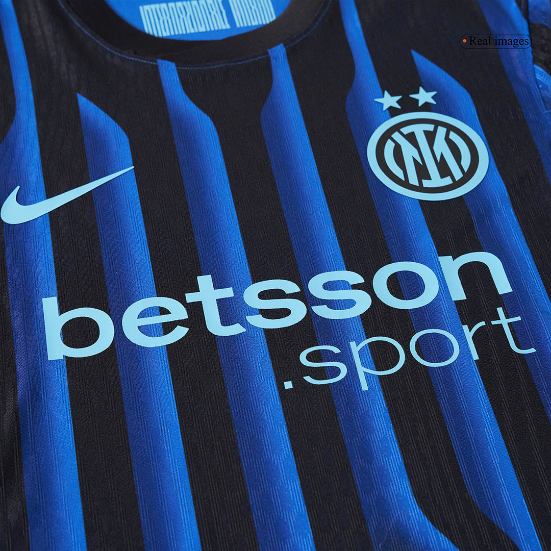 THURAM #9 Inter Milan Thuisshirt 2025/26 Blauw&Zwart Authentiek