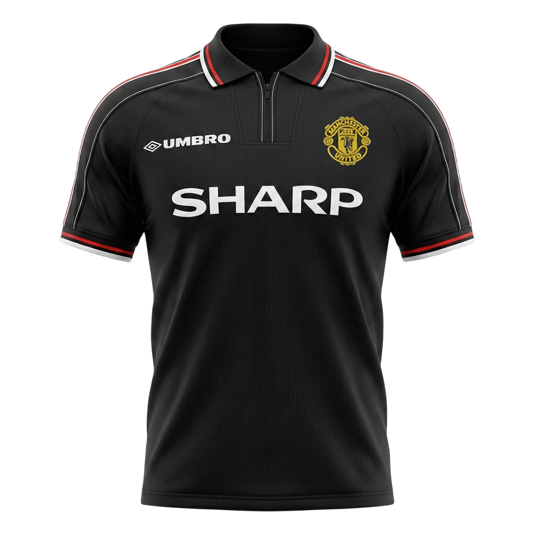 Retro Manchester United Extérieur Maillot 1998 Noir