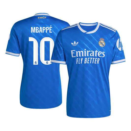 MBAPPÉ #10 Real Madrid Third Maillot 2025/26 Bleu