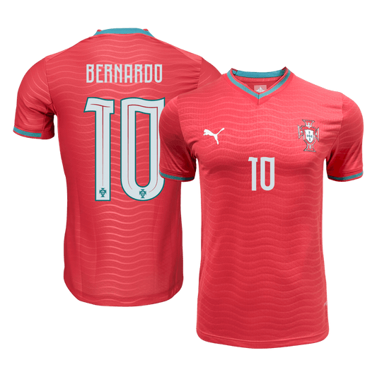 BERNARDO #10 Portugal Domicile Maillot - Coupe du Monde 2026 Rouge Joueur
