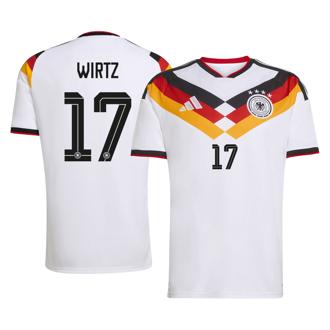 WIRTZ #17 Allemagne Domicile Maillot Coupe du Monde 2026 Blanc