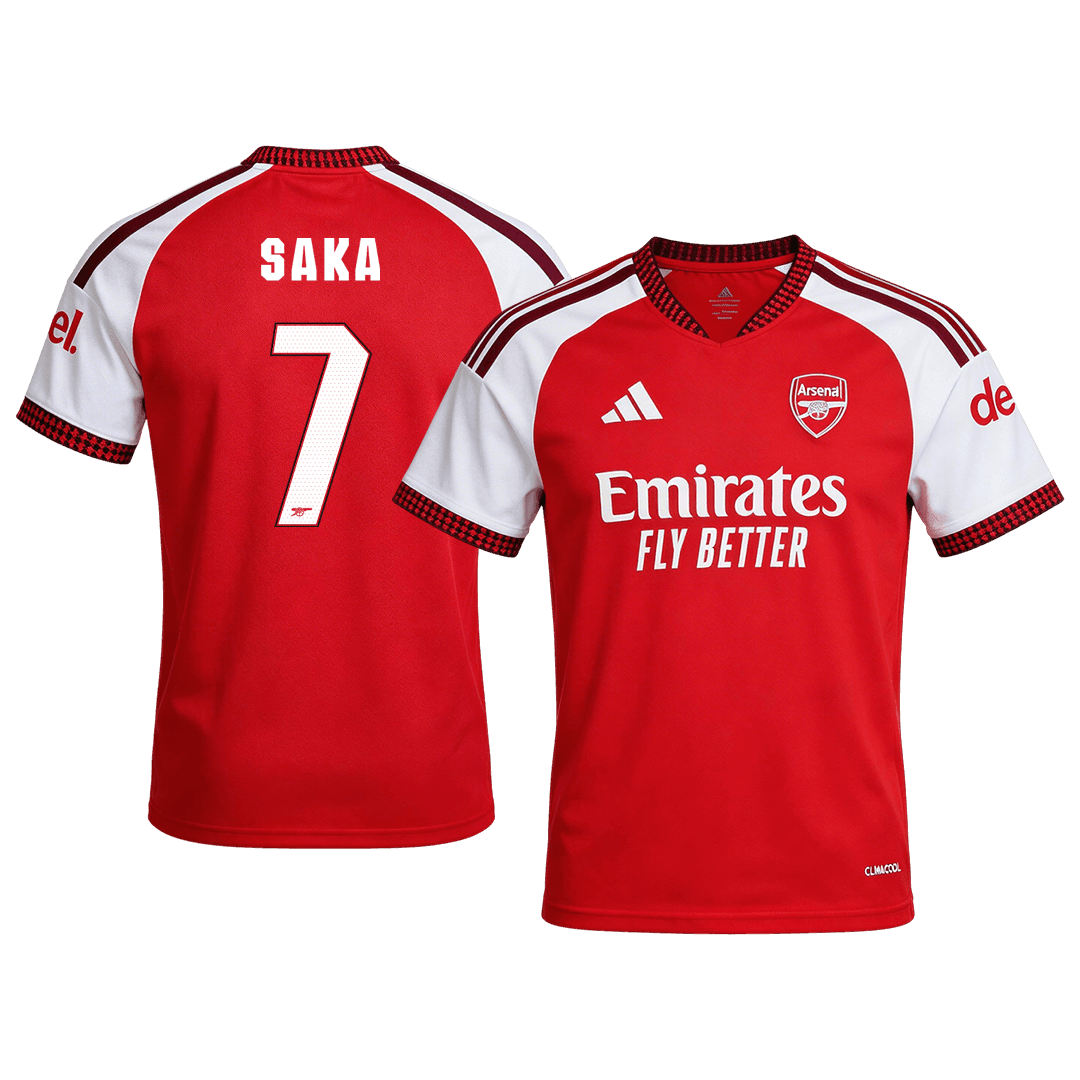 SAKA #7 Arsenal Domicile Maillot 2026/27 Rouge - UCL