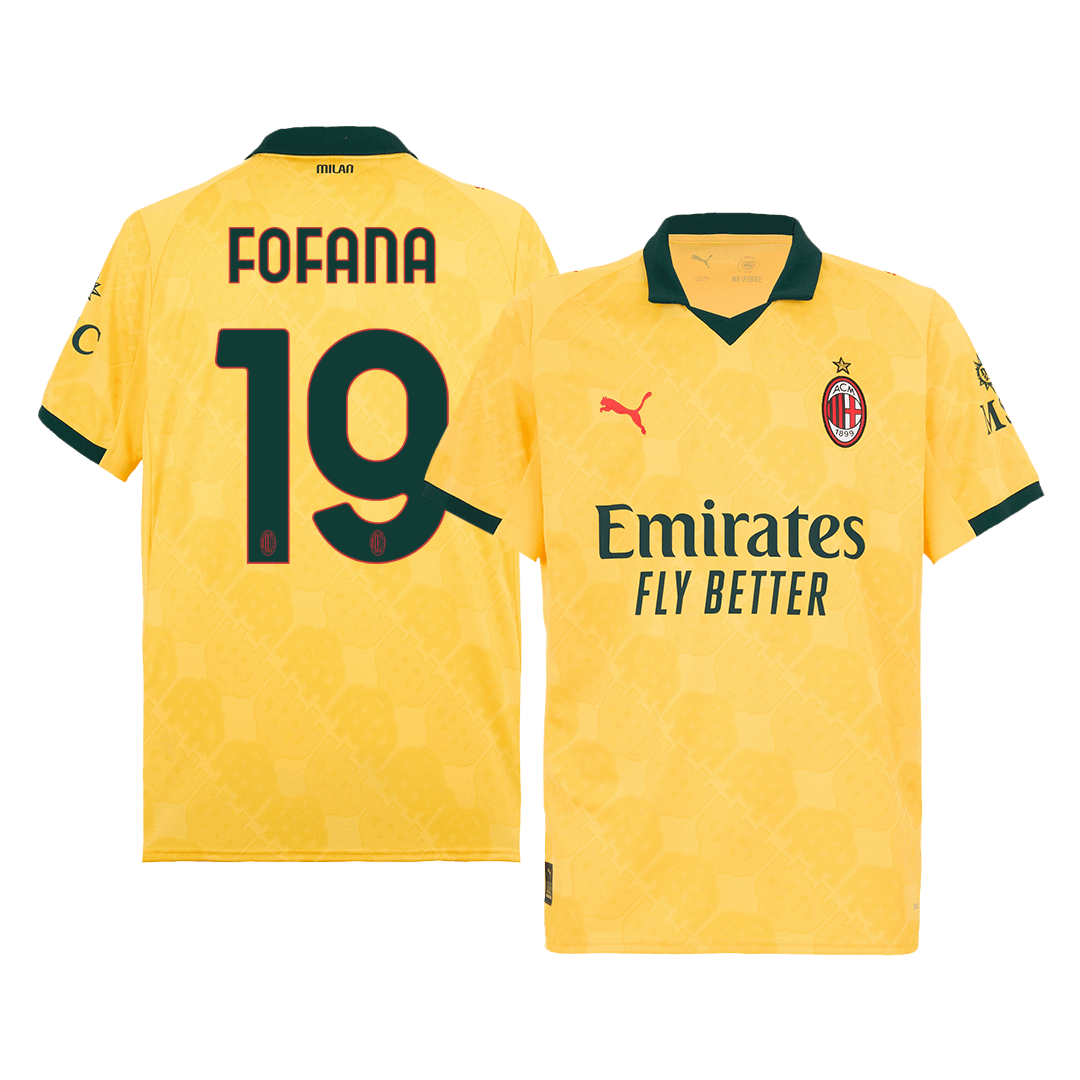 FOFANA #19 AC Milan Third Maillot 2025/26 Jaune