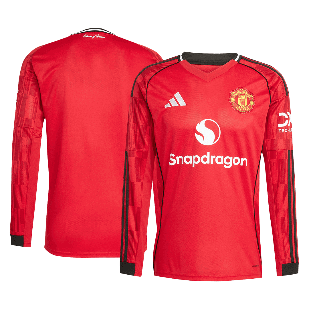 Manchester United Domicile Maillot Manches Longues 2025/26