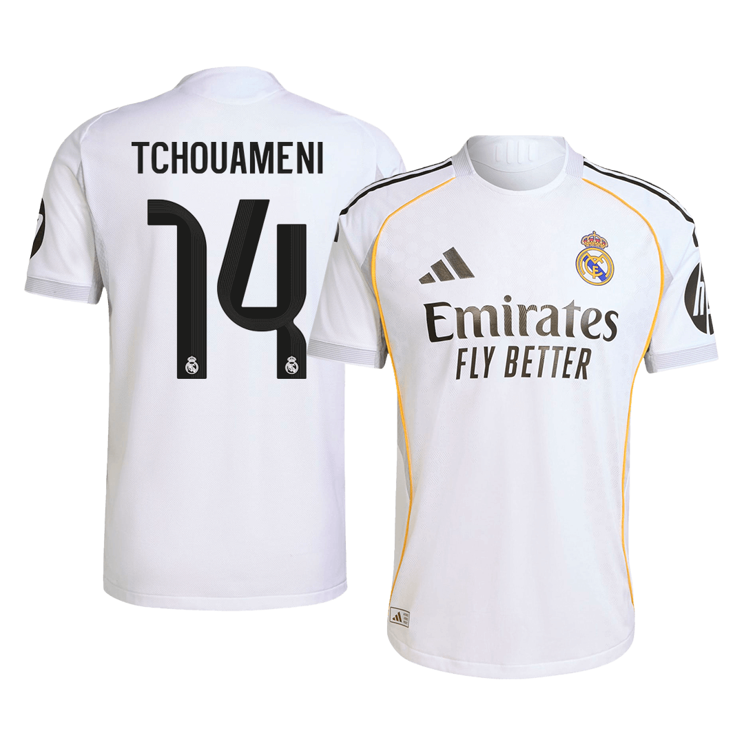 TCHOUAMENI #14 Real Madrid Thuisshirt 2025/26 Wit Authentiek