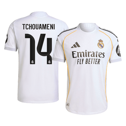 TCHOUAMENI #14 Real Madrid Thuisshirt 2025/26 Wit Authentiek