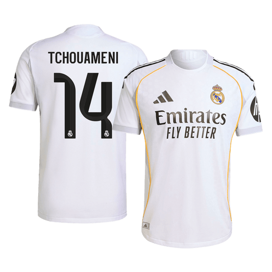 TCHOUAMENI #14 Real Madrid Domicile Maillot 2025/26 Blanc Authentique