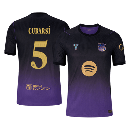 CUBARSÍ #5 Barcelone Extérieur Maillot 2026/27 Black/Purple Joueur - UCL