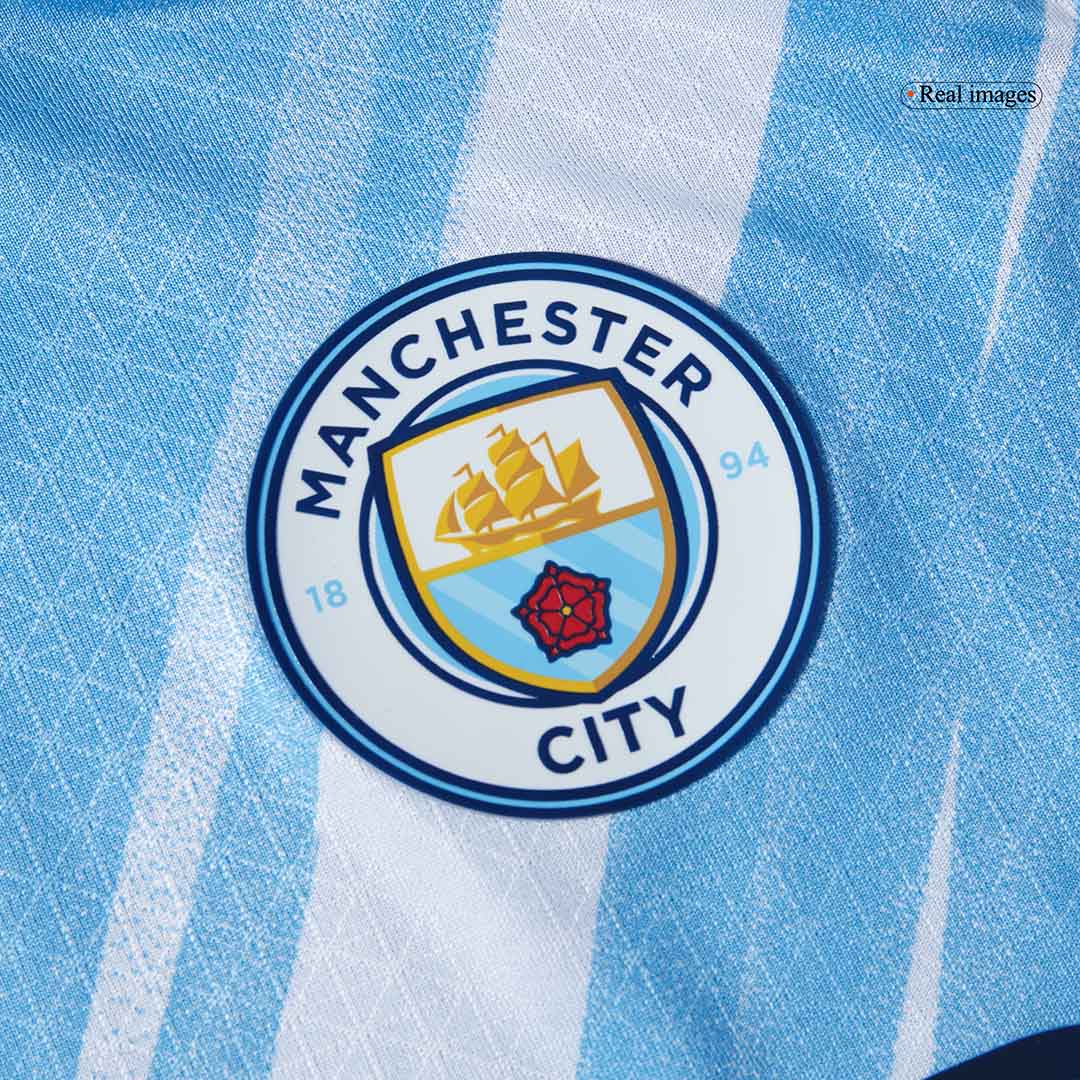 REIJNDERS #4 Manchester City Thuistenue 2025/26 Blauw Speler