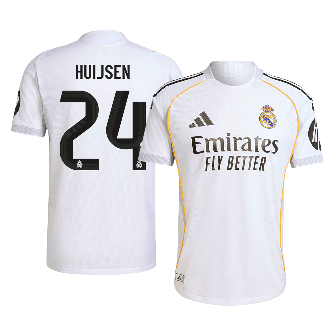 HUIJSEN #24 Real Madrid Domicile Maillot 2025/26 Authentique