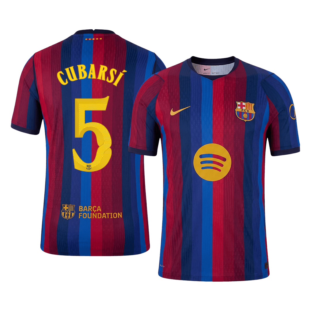 CUBARSÍ #5 Barcelone Domicile Maillot 2026/27 Rouge&Bleu Joueur - UCL