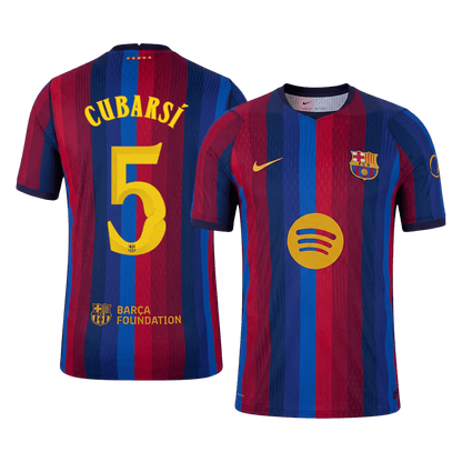 CUBARSÍ #5 Barcelone Domicile Maillot 2026/27 Rouge&Bleu Joueur - UCL
