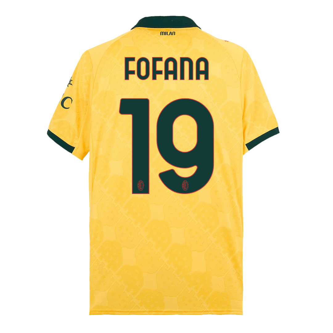 FOFANA #19 AC Milan Third Maillot 2025/26 Jaune