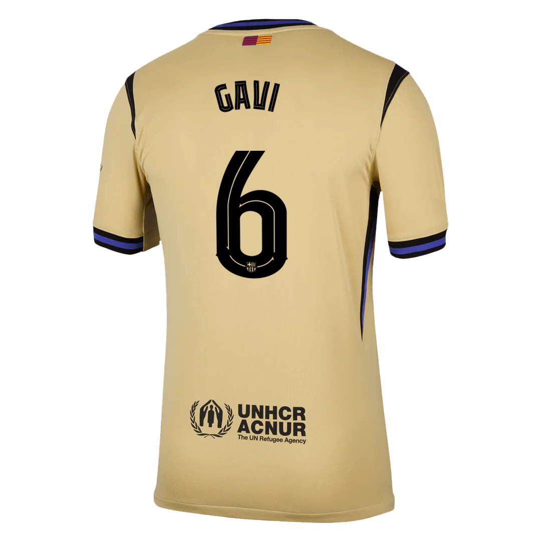 GAVI #6 Barcelona Uit Thuisshirt 2025/26 Geel - UCL