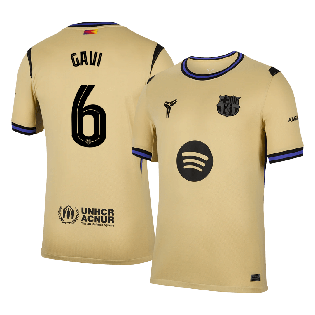 GAVI #6 Barcelona Uit Thuisshirt 2025/26 Geel - UCL