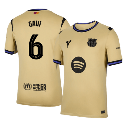 GAVI #6 Barcelona Uit Thuisshirt 2025/26 Geel - UCL