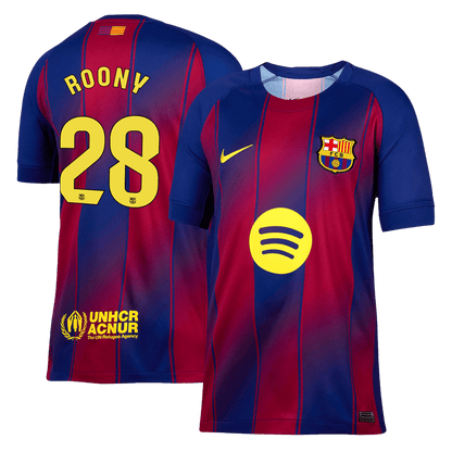 ROONY #28 Barcelona Thuisshirt 2025/26 Rood en Blauw - Super