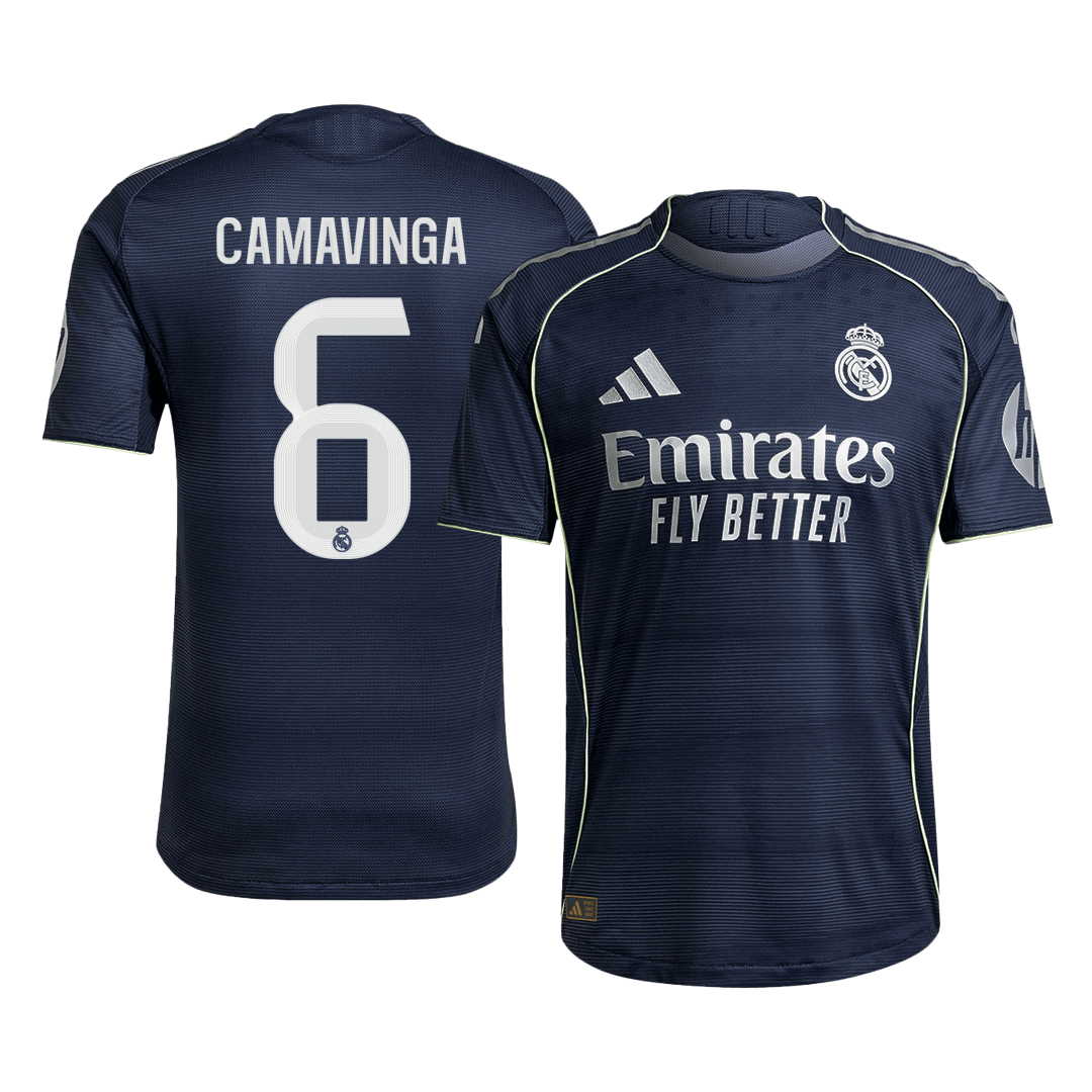CAMAVINGA #6 Real Madrid Uitshirt 2025/26 Donkerblauw Authentiek
