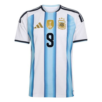 J.ÁLVAREZ #9 Argentine Domicile Maillot Coupe du Monde 2026 Blue&White