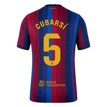 CUBARSÍ #5 Barcelone Domicile Maillot 2026/27 Rouge&Bleu Joueur