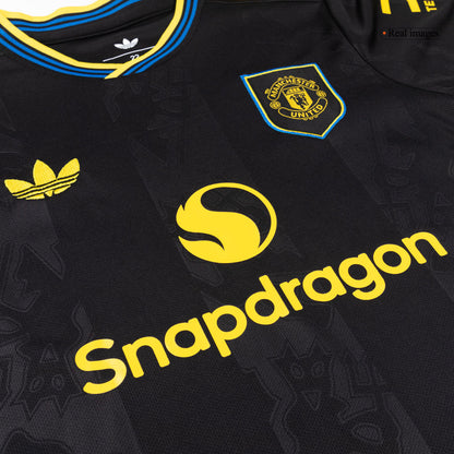 Manchester United Third Maillot Kit 2025/26 Enfant Noir