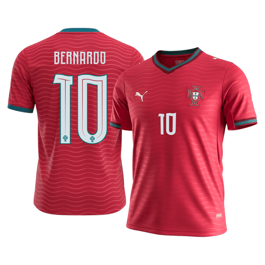 BERNARDO #10 Portugal Domicile Maillot - Coupe du Monde 2026 Rouge